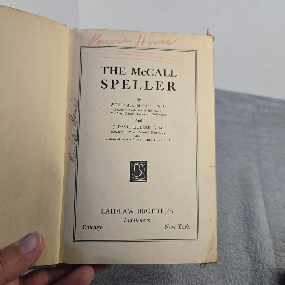 Vintage The McCall Speller Book Two North Carolina Edition Laidlaw Brothers - Picture 4 of 6